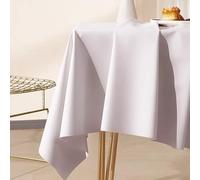 Tovaglia quadrata in PVC, 140 x 140 cm, colore viola chiaro, design moderno, impermeabile, facile da pulire, ideale per decorare la casa, feste ed eventi