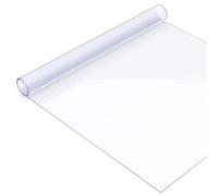 Tovaglia realizzata in pellicola protettiva trasparente con spessore da 1 mm, lunghezza 90 cm, trasparente, 90 x 140cm