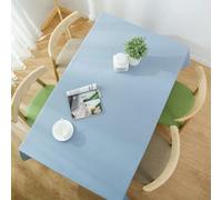 Tovaglia rettangolare 101,6 x 157,5 cm, decorativa in cotone per 2-4 posti, tinta unita, colore: azzurro, perfetta per sala da pranzo e cucina