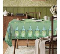 Tovaglia rettangolare anfibia, fantasioso cappello da mago luna, per Halloween, verde, antimacchia, lavabile, decorazione per sala da pranzo, cucina, feste, campeggio, 152 x 250 cm