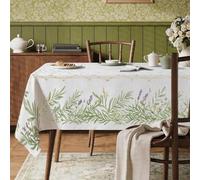 Tovaglia rettangolare color lavanda, botanica rustica verde oliva, verde primavera, resistente alle macchie, lavabile, biancheria da tavola essenziale per cucina, banchetti e picnic, 152 x 305 cm