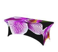 Tovaglia rettangolare con stampa floreale di orchidee, professionale, facile da installare