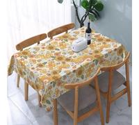 Tovaglia rettangolare - Groovy Hippie Flower funghi 137 x 183 cm lavabile in poliestere tovaglia decorativa per cene, feste, campeggio, buffet