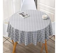Tovaglia rettangolare impermeabile, antimacchia, ideale per casa, hotel, bar, picnic, colore grigio, 140 cm, resistente al calore e facile da pulire