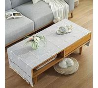 Tovaglia rettangolare in lino per soggiorno, design semplice, 60 x 180 cm, ideale per decorare la casa, sala da pranzo ed eventi, colore C