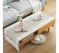 Tovaglia rettangolare in lino per soggiorno, design semplice, 60 x 180 cm, perfetta per tavolino da caffè, elegante decorazione per la casa, disponibile in vari colori