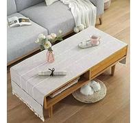 Tovaglia rettangolare in lino per soggiorno, design semplice, 70 x 180 cm, perfetta per tavolino da caffè, elegante decorazione per la casa, colore B