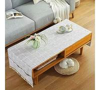 Tovaglia rettangolare in lino per soggiorno, design semplice, con copertura coordinata, 70 x 160 cm, elegante decorazione per la casa, colore J