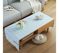 Tovaglia rettangolare in lino per soggiorno, design semplice con copertura rettangolare coordinata, dimensioni: 70 x 160 cm, colore D, perfetta per decorare la casa