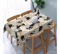 Tovaglia rettangolare in poliestere lavabile, motivo cavallo alla moda, stile vintage, minimalista, 137 x 183 cm, decorazione per cene, feste, campeggio, buffet