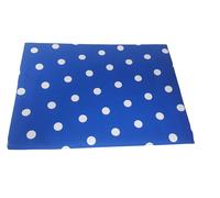 Tovaglia rettangolare in puro cotone stampata su panama WHITE DOTS Vallesusa