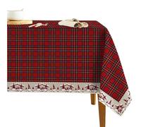 Tovaglia Rettangolare Natalizia Copritavolo per Natale in Cotone 140x180 cm