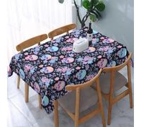 Tovaglia rettangolare per tavolo - Cool Skull Flower 137 x 183 cm lavabile in poliestere tovaglia decorativa per cene, feste, campeggio, buffet