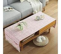 Tovaglia rettangolare semplice per soggiorno con copertura per tavolino da caffè in lino, dimensioni 70 x 180 cm, elegante decorazione per la casa, perfetta per cene ed eventi, colore F
