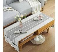 Tovaglia rettangolare semplice per soggiorno, in lino, 60 x 180 cm, elegante decorazione per la casa, perfetta per sala da pranzo ed eventi, colore H