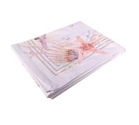 Tovaglia rettangolare x6 o x12 persone puro cotone Saint Tropez conchiglie