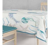 Tovaglia rettangolare x6 persone con meduse Manny blu
