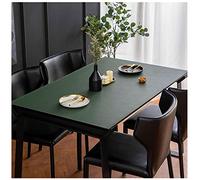 Tovaglia reversibile in poliuretano spesso 2 mm, impermeabile e antimacchia, facile da pulire, verde scuro e grigio, 85 x 140 cm, perfetta protezione per la casa e il tavolo da pranzo