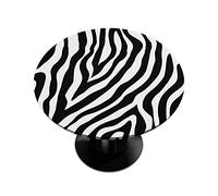 Tovaglia rotonda con stampa zebrata con pelle di animale rotondo con bordo elastico impermeabile lavabile per tavolo da 91,4 - 106,7 cm di diametro