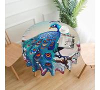 Tovaglia rotonda da 152,4 cm con motivo floreale, impermeabile, antimacchia, per matrimoni, buffet, banchetti, elegante e durevole, essenziale per la sala da pranzo