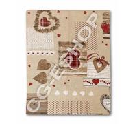 TOVAGLIA ROTONDA diametro 180 cotone HOLLY ROSSO tirolese