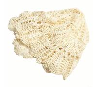 Tovaglia rotonda fatta a mano in cotone all'uncinetto con intricato design floreale per eleganti decorazioni per la casa e matrimoni (beige, 65-70 cm)