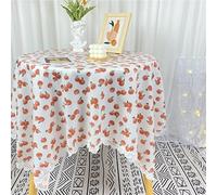 Tovaglia rotonda floreale in cotone con nappe - Elegante decorazione per la casa per feste ed eventi (colore: D Dimensioni: 60 x 90 cm)