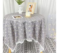 Tovaglia rotonda floreale in tessuto di cotone con nappe, 40 x 60 cm, elegante decorazione per la casa per sala da pranzo, cucina, feste, stile naturale, perfetta per la copertura della tavola