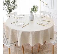 Tovaglia rotonda impermeabile anti-bruciatura, 180 cm, ideale per matrimoni e compleanni, antimacchia, design elegante, perfetta decorazione per la casa