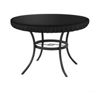 Tovaglia rotonda impermeabile su misura per tavoli da patio in acciaio con caratteristiche regolabili (114 x 10 cm)