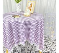 Tovaglia rotonda in cotone floreale con nappe 110x170 cm - Elegante copertura da pranzo ispirata alla natura, perfetta per l'arredamento della casa e occasioni speciali (colore: O)