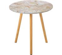 Tovaglia rotonda in marmo, design con motivo a miniera fratture naturali, stampa artistica realistica, adatta per piccoli spazi, adatta per tavoli rotondi da 50,8 cm, arancione sabbia marrone