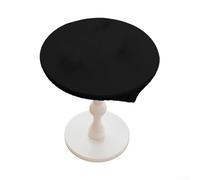Tovaglia rotonda in pelle elasticizzata per eventi, tra cui matrimoni, feste e ambienti interni ed esterni (70 cm, nero)