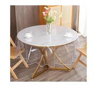 Tovaglia rotonda in plastica trasparente, impermeabile e resistente all'olio, con custodia protettiva, 220 cm, ideale per cene, feste ed eventi