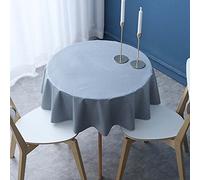 Tovaglia rotonda in PVC, 270 cm, impermeabile, antimacchia, per sala da pranzo, cucina, decorazione per la casa, in plastica resistente, per tavoli rotondi