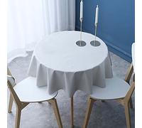 Tovaglia rotonda in PVC, 280 cm, impermeabile e antimacchia, tovaglia cerata per cucina e sala da pranzo, decorazione per la casa, biancheria da tavola in plastica