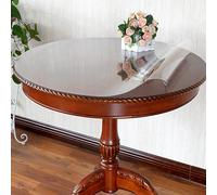 Tovaglia rotonda in PVC trasparente, diametro 120 cm, tovaglia trasparente in plastica, spessore 2 mm (opacizzato 2 mm, Ø 120 cm)