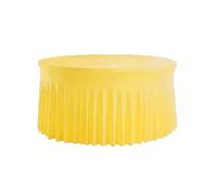 Tovaglia rotonda plissettata in spandex con gonna elastica for banchetti, matrimoni, antimacchia(Lemon Yellow,6FT 183.0CM ROUND)