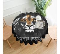 Tovaglia rotonda religiosa cristiana con la fede di Gesù sulla paura, da 60 pollici, impermeabile, resistente agli schizzi, antirughe, per tavolo da cucina, per interni ed esterni, decorazione per ri