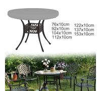 Tovaglia rotonda resistente alle intemperie con tessuto Oxford 210D per proteggere i mobili da giardino da acqua, polvere e per un uso prolungato (112 x 10 cm)