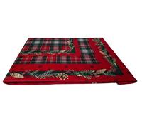 Tovaglia senza tovaglioli natalizia elegante 100% cotone 12 posti Tiffany Vingi