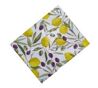 Tovaglia tavola con e senza Tovaglioli Stampata in 100% Cotone LIMONI OLIVE