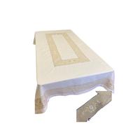 Tovaglia Tavola Ricamata Lino Cotone x 12 persone Tovaglioli Classica 180x270cm