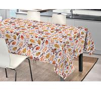 Tovaglia Tavolo Cucina Copritavola Digitale 100% Cotone Foglie Al Vento SV