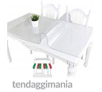 Tovaglia trasparente antimacchia in Pvc Plastificata copritavolo protettiva h140