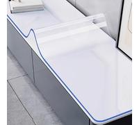 Tovaglia Trasparente in PVC da 3mm,Tovaglia Rettangolare con Smusso a 65°,Tappetino Impermeabile per Tavolo da Pranzo,Tappetino per Scrivania da Ufficio,Scrivania (50x50cm/20x20in)