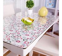 Tovaglia trasparente Lavabili,Protezione stampata Spessore 1.5 mm Plastificata Rettangolare,Copri Tavolo Impermeabile,Copertura Scrivania Resistente Calore,Pellicola Antimacchia (D,40x180cm)