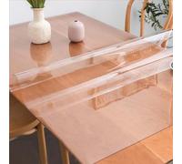 Tovaglia Trasparente plastica 85x160cm/33x63in, Copritavolo Trasparente, impermeabile Rettangolare Trasparente Tovaglia, Protezione da tavolo trasparente, Lavabile, Resistente ai Graffi, Antiolio