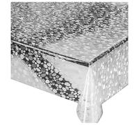 emmevi Tovaglia Trasparente Antimacchia Varie Misure Plastificata PVC Copri Proteggi Tavolo su Misura Protettiva MOD.Lux (F) 140X300