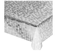 emmevi Tovaglia Trasparente Antimacchia Varie Misure Plastificata PVC Copri Proteggi Tavolo su Misura Protettiva MOD.Lux (A) 140X180